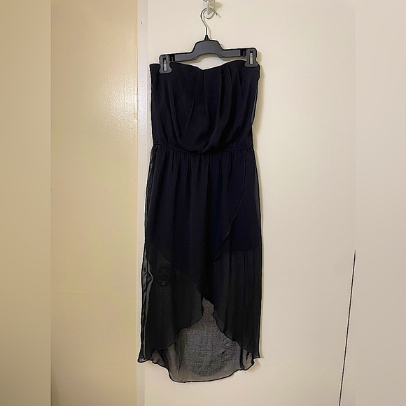 Sheer Mesh strapless high low dress - Picture 1 of 2